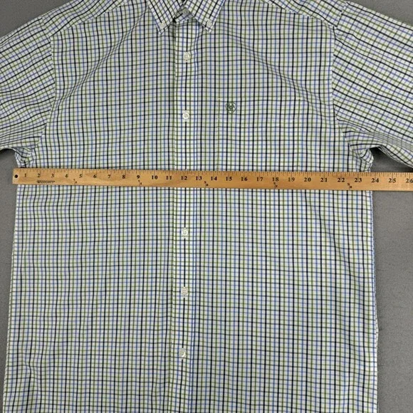 Ariat Shirt Wrinkle Freee Mens Large Short Sleeve Button Down Rodeo Outdoor - Picture 8 of 11